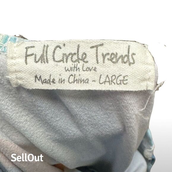 Full Circle Trends Women's Striped Outfit Size L Off-Shoulder High-Waist Set - Picture 8 of 9